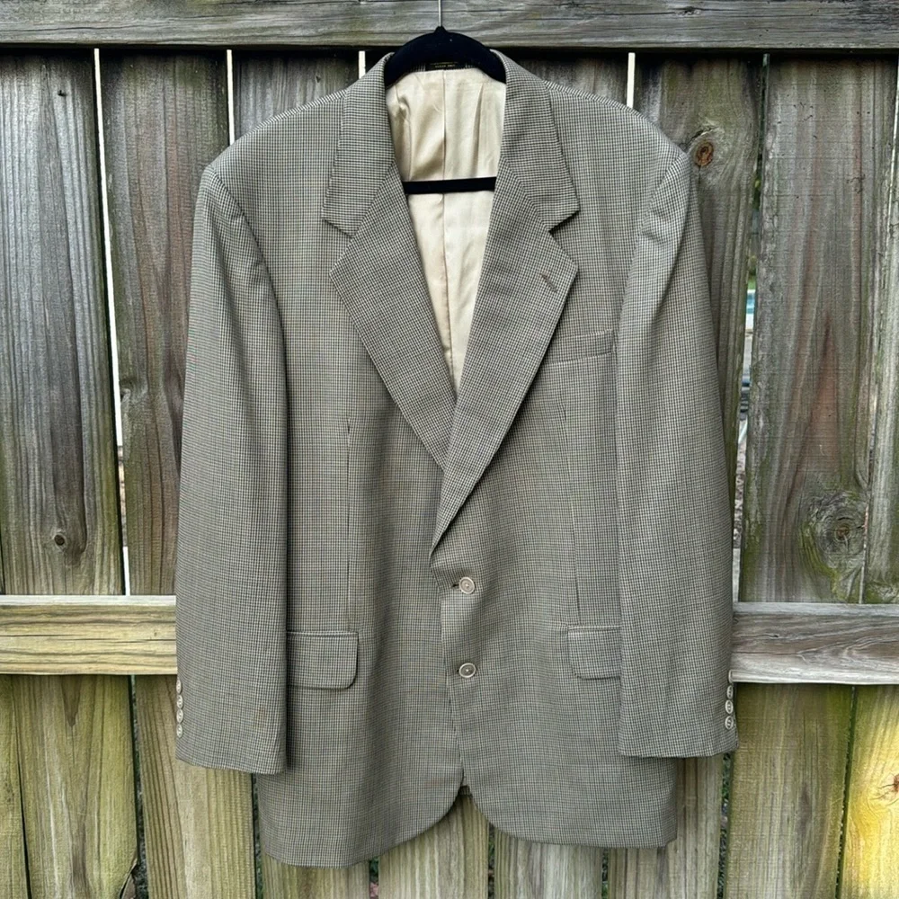 Oscar de la Renta houndstooth blazer, size 44L